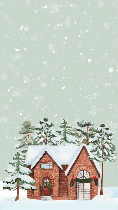 Sage Christmas, New England Christmas, Christmas Lockscreen, Winter December, Xmas Wallpaper, Primitive Art, Winter Illustration, Christmas Phone Wallpaper, Cute Christmas Wallpaper