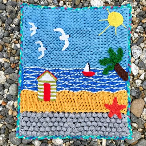 Coastal Crochet, Crochet Starfish, Big Yarn, Crochet Fish, Baby Blanket Size, Granny Square Afghan, Crochet Wall Hangings, Being Held, Yarn Stash