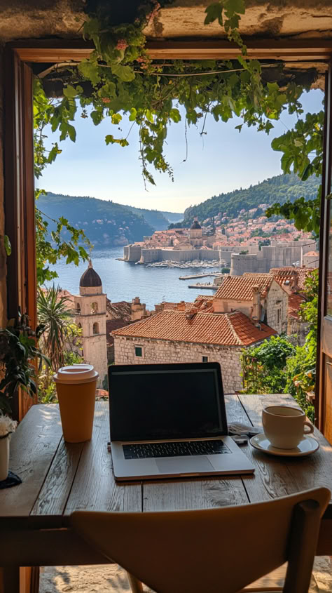 The top digital nomad countries in Europe you should live in and visit Travel While Working, Vision Board Remote Work, Remote Work Travel, Working While Traveling Aesthetic, Work Remotely And Travel, International Development Aesthetic, Work While Traveling, Traveling For Work Aesthetic, Work In Europe