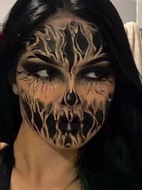 Skeleton Makeup Looks, Cool Skeleton Makeup, Makeup Looks For Halloween, Halloweenský Makeup, Holloween Makeup, Monster Makeup, Creepy Makeup, Cool Skeleton, Drag Make-up