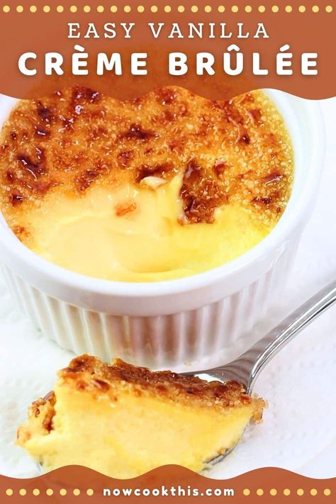 Creme Brulee Pie, Vanilla Custard Recipe, Gordon Ramsay Recipes, Creme Brulee Desserts, Creme Brulee Recipe, Brulee Recipe, Souffle Recipes, Custard Desserts, European Recipes