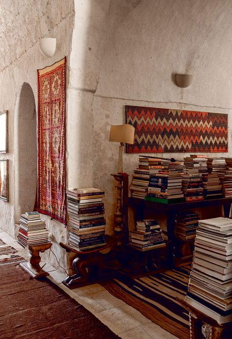 Stack Of Books On Floor, Books On Floor, Nina Freudenberger, Fortuny Fabric, Ceiling Shelves, Classic Library, Create This Book, Bookcase Organization, Lvp Flooring