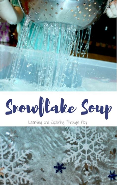 Winter Themed Sensory Play for Kids. Brilliant for developing language, exploring and experimenting. Winter Sensory Play, Sensory Stories, Soup Winter, Winter Tray, Winter Sensory Bin, Messy Play Activities, Winter Sensory, Winter Invitations, Play For Kids