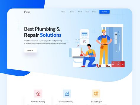 Plumber Website, Website Planning, Plumbing Companies, Residential Plumbing, Commercial Plumbing, Mobile Friendly Website, Plumbing Repair, Website Template Design, Webpage Design