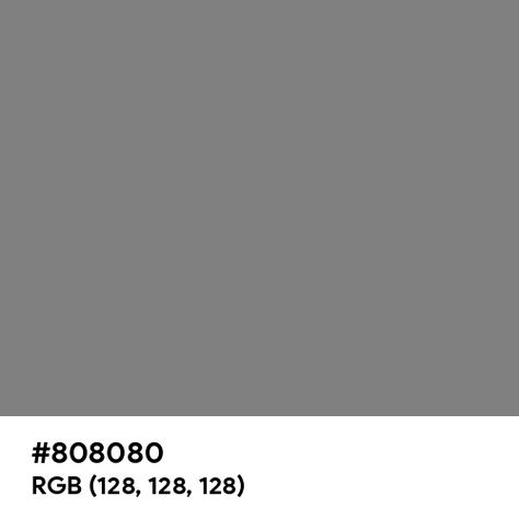 Pure Gray color hex code is #808080 Gray Hex Code, Poised Taupe, Gray Hex, Gray Paint Colors, Paint For Kitchen Walls, Light Spectrum, Split Complementary Colors, Rgb Color Wheel, Rainbow Palette