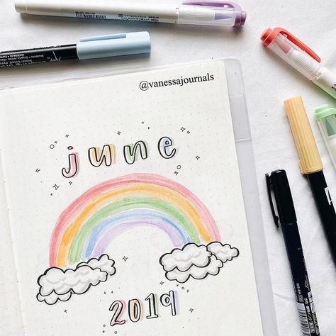 June Ideas, Journal D'inspiration, Bullet Journal Month, Bullet Journal Page, Bullet Journal Aesthetic, Monthly Themes, Bullet Journal Themes, Bullet Journal Writing, Bullet Journal Lettering Ideas