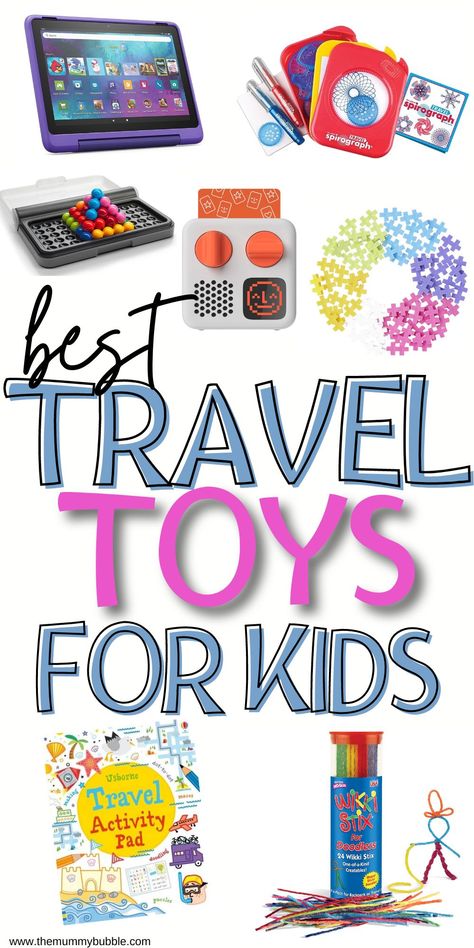 Brilliant travel toys for kids that will actually keep them entertained on vacation and during long journeys. Easy to pack in carry on and super fun for children. Travel Kids Activities Car, Travel Must Haves For Kids, Toddler Plane Activities, Travel Ideas For Kids, Travel Toys For Kids, Travel Activities For Kids, Travel Kids Activities, Travel Toys For Toddlers, Best Toddler Toys