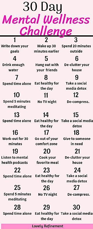 30 Day Mental Health Challenge, Mental Wellness Challenge, Mental Health Challenge, Wellness Challenge, Happiness Challenge, Vie Motivation, Mental Training, Health Challenge, 30 Day Challenge