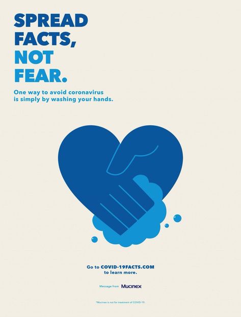 Mucinex: Spread facts, not fear • Ads of the World™ | Part of The Clio Network Social Campaign, Creative Advertising Campaign, Publicidad Creativa, Campaign Posters, Awareness Campaign, Video Advertising, Poster Ads, Creative Poster Design, Print Advertising