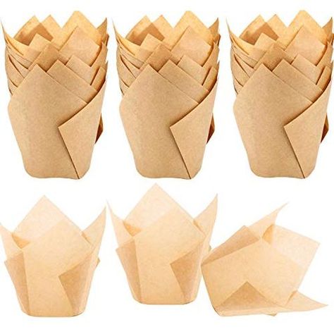 Tulip Cupcake Liners, 150 Tulip Cupcake Liners, Popover Pan, Natural Baking, Muffin Baking, Muffin Cup, Muffin Papers, Muffin Cupcake, Homemade Cupcakes, Muffin Liners