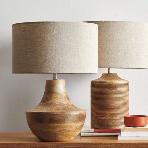 Natural Table Lamps, Natural Wood Table, Dark Wood Kitchens, Wooden Lamps, Wood Table Lamp, Table Top Lamps, Table Lamps Living Room, Lamp Wood, Lathe Projects