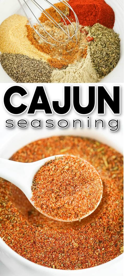 Cajun Spices, Cajun Seasoning Recipe Easy, How To Make Cajun Seasoning, Homemade Cajun Seasoning Recipe, Diy Cajun Seasoning, Cajun Dry Rub, Cajun Seasoning Blend, Cajun Spice Recipe, Salt Free Cajun Seasoning