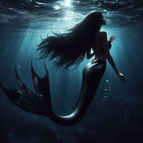 Dark Siren Aesthetic Art, Dark Fantasy Mermaid, Siren Fantasy Art Dark Mermaid, Mermaid Art Fantasy Dark, Mermaid Profile Picture, Siren Art Beautiful, Sirene Aesthetic, Dark Mermaid Aesthetic, Mermaid Stories