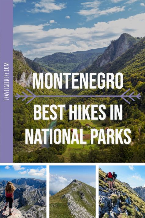 Montenegro mountains: Hiking in Montenegro is the best thing to do and not just in summer. The country has some amazing national parks covering mountain ranges. Check these top hiking destinations in Montenegro including Durmitor (Bobotov Kuk peak!), Komovi, Biogradska Gora and Prokletije. Where to hike in Montenegro in the beautiful outdoors so that you experience the most stunning mountain views. | Outdoor Travel Montenegro Mountains, Travel Montenegro, Balkan Travel, Mountain And Sea, Montenegro Travel, Balkans Travel, European Travel Tips, Hiking National Parks, Hiking Destinations