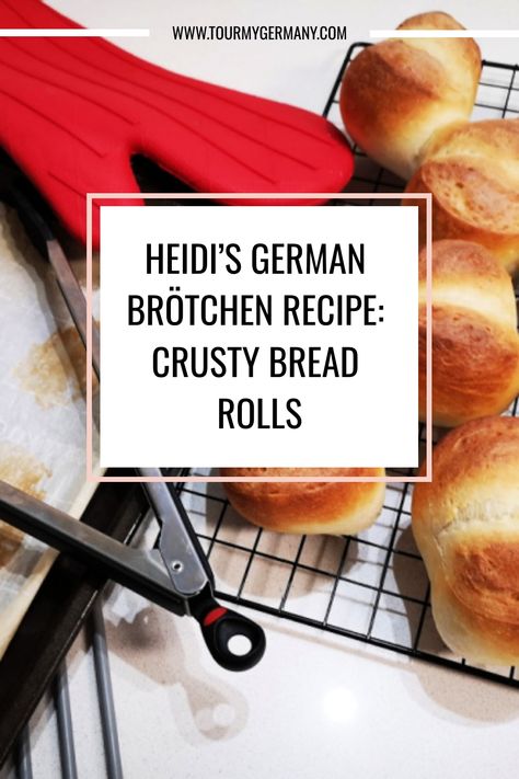 Heidi's German Brötchen recipe with freshly baked crusty rolls on a cooling rack. Brochen Recipe Germany, German Brotchen Recipe, Brotchen Recipe, Crusty Bread Rolls, German Breakfast, German Pastries, Crusty Rolls, German Bread, Different Types Of Bread