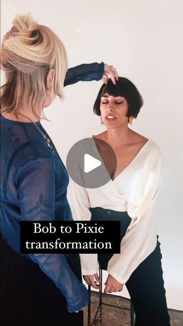 Jayne Matthews on Instagram: "Big makeover from bob to pixie. I did the before cut and loved it. However, I love the empowerment of change and a strong cropped cut.  This cut will totally style itself once cleansed with New Wash cream cleanser instead of shampoo. Shampoo makes short hair puffy, New Wash makes it soft. Then a dab of Hair Balm to create definition.  Both products are always on my site with a 20% on my site for your first order.. I do g create the products they are just what I use and recommend  ❤️ Thank you for trusting me @feelzalot with your gorgeous cut.  . . #jaynematthews #pixiecut" Bob To Pixie Before And After, Jayne Matthews French Bob, Jayne Matthews Hair, Jayne Matthews, Vintage Bob, Hair Balm, Cream Cleanser, Your Gorgeous, How To Make Shorts