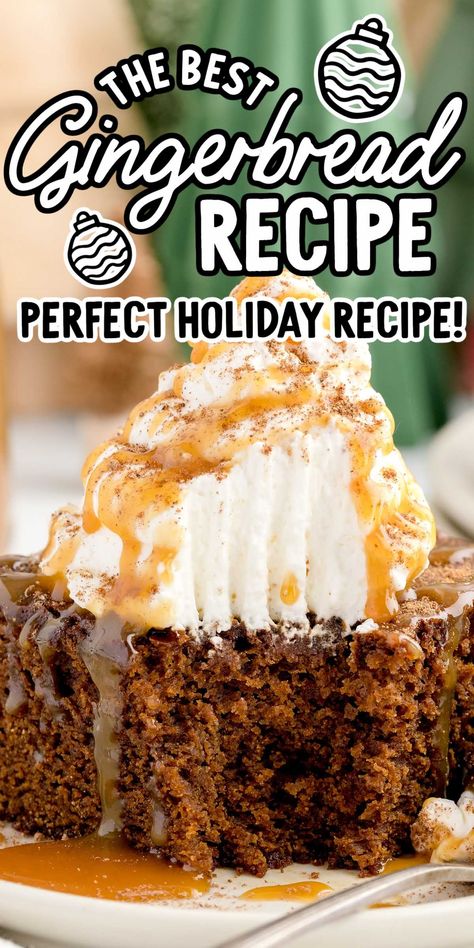 Gingerbread Crazy Cake, Best Gingerbread Loaf Recipe, Soft Dessert Recipes, Easy Gingerbread Cake Recipe, Gingerbread Desserts, Easy Gingerbread Cake, Ginger Desserts, Gingerbread Cakes, Holiday Gingerbread Cookies