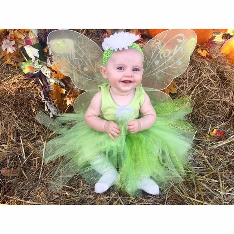 Infant Tinkerbell Costume, Baby Tinkerbell Costume, Tinkerbell Baby Costume, Tinkerbell Costume, Tinker Bell Costume, Ballet Jazz, Baby First Halloween, Baby Costume, Half Birthday