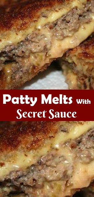 Patty Melts With Secret Sauce, Patty Melt, Hamburger Patties, Secret Sauce, Sandwiches And Wraps, Soup And Sandwich, Burgers Sandwiches, Sandwiches Wraps, Burger Recipes