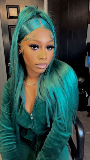 Frontal Wig Hairstyles, Lace Fronts, Wig Colors, Creative Hair Color, Black Ponytail Hairstyles, Dyed Hair Inspiration, Cute Box Braids Hairstyles, I Lose, Frontal Hairstyles