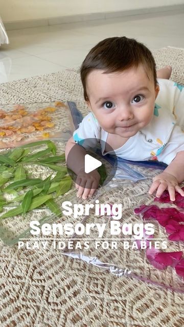 Stephanie & Katrina | Crafty Moms | SPRING SENSORY BAGS 4M+ 👶🏻 Are you getting out of ideas on what to do with your baby during tummy time? Then you need to try these sensory... | Instagram Spring Activities For Babies, Sensory Bags For Babies, Baby Sensory Bags, Infant Curriculum, Spring Sensory, Infant Crafts, Timmy Time, Infant Sensory Activities, Sensory Bag