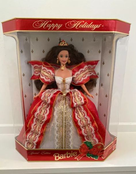 73 Most Expensive Barbie Dolls Ever Made | FamilyMinded Barbie Brunette, Happy Holidays Barbie, Christmas Barbie, Disney Gift, Holiday Barbie, Barbie Toys, Barbie Vintage, Beautiful Barbie Dolls, Barbie Collector