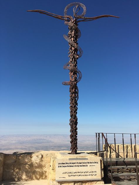 Moses In The Wilderness, Bronze Serpent, Cross Sculpture, Simple Mosaic, River Jordan, Mount Nebo, The Final Chapter, Jordan Travel, Promised Land