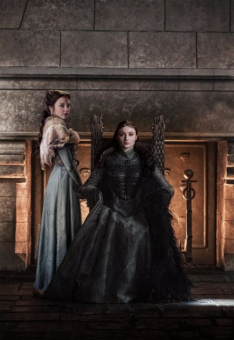 Sansa Stark And Margaery Tyrell, Margaery Tyrell And Sansa Stark, Got Sansa Stark, Sansa Stark Outfits, Starks Game Of Thrones, Margaery Tyrell Dress, Sansa And Margaery, Got Aesthetic, Sansa Stark Aesthetic