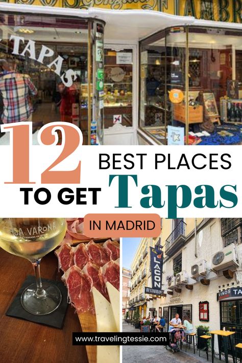 You can find some of the best tapas bars in Madrid and it’s the perfect place to try a few dishes that you may have never had before. Tapas are a great way to get to know the local culture and cuisine, as well as sample some of Spain's finest meats, cheeses, seafood, and vegetables. The best part? You don't have to order a full meal at every tapas bar you visit - you can just order one or two dishes as you go along. Madrid Tapas Bars, San Miguel Market, Madrid Tapas, Madrid Restaurants, Best Tapas, Tapas Restaurant, Spanish Wine, Tapas Bar, Piece Of Bread