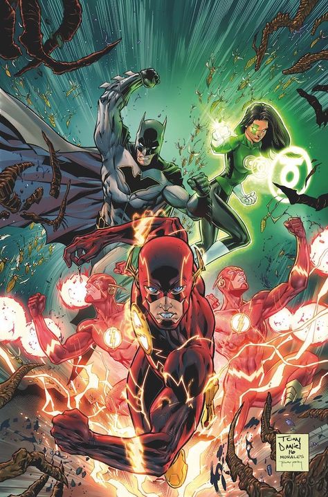 Flash, Batman & Jessica Cruz. Flash And Batman, Justice League 2, Dc Comics Heroes, Univers Dc, Justice League Of America, Arte Dc Comics, Detective Comics, Dc Characters, Dc Comics Art