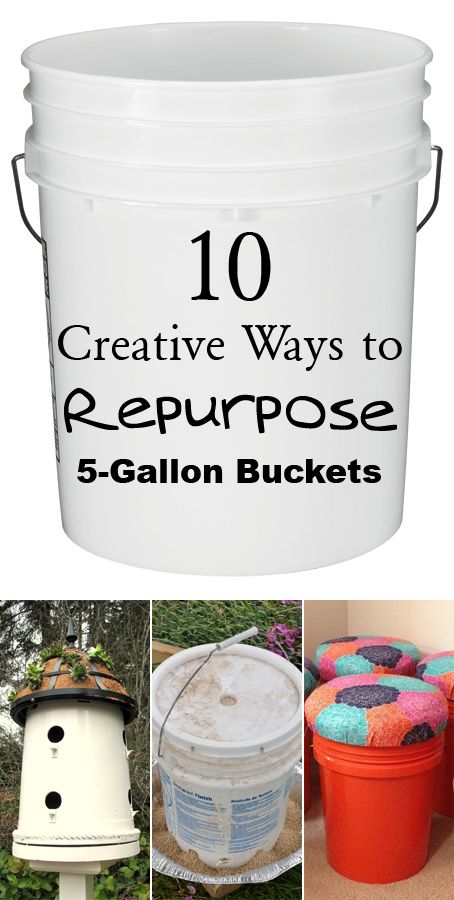 Check out these creative uses for 5 gallon plastic buckets. Paint Bucket Ideas, Bucket Crafts, Five Gallon Bucket, Plastic Pail, Diy Bucket, Upcycle Plastic, 5 Gallon Buckets, Bucket Ideas, Bucket Gardening