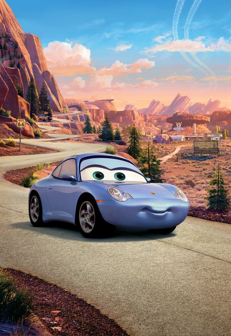 Cars (2006) Sally From Cars Wallpaper, Sally Carrera Wallpaper, Cars Movie Characters, Sally Carrera, Cars Rayo Mcqueen, Mc Queen Cars, Cars Disney Pixar, Disney Cars Wallpaper, Cars Pixar