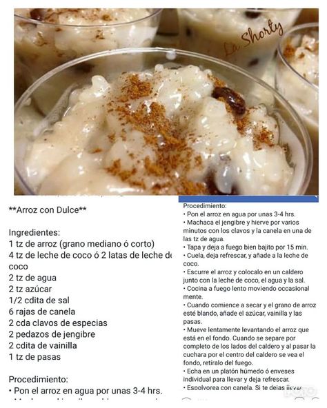 Arroz Dulce Puerto Rico Recipe, Tembleque Puerto Rico Recipes, Tembleque Puerto Rico, Puerto Rican Dishes, Puerto Rico Food, Boricua Recipes, Rican Food, Spanish Dishes, Puerto Rican Recipes