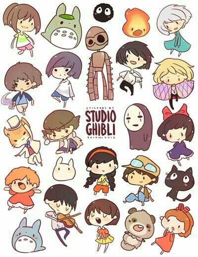 Studio Ghibli characters, cute, chibi, text; Studio Ghibli Seni Resin, Art Studio Ghibli, Studio Ghibli Films, Personajes Studio Ghibli, Studio Ghibli Characters, Studio Ghibli Movies, Studio Ghibli Art, Ghibli Movies, Ghibli Art