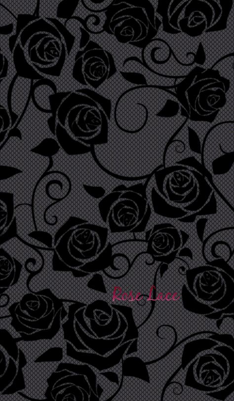 The black lace of roses. Gothic, Romantic, and Mature. Rose Lace Pattern, Black Lace Wallpaper Iphone, Black Lace Wallpaper, Romantic Goth Wallpaper, Black Rose Background, Roses Gothic, Line Theme, Lace Wallpaper, Gothic Pattern