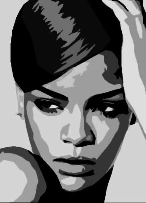 Great Custom Family Artwork in Watercolor Pop Art Black And White, Rihanna Art, Pop Art Photography, Pop Art Face, Arte Pin Up, Wpap Art, Monochromatic Art, Pop Art Drawing, Pop Art Illustration