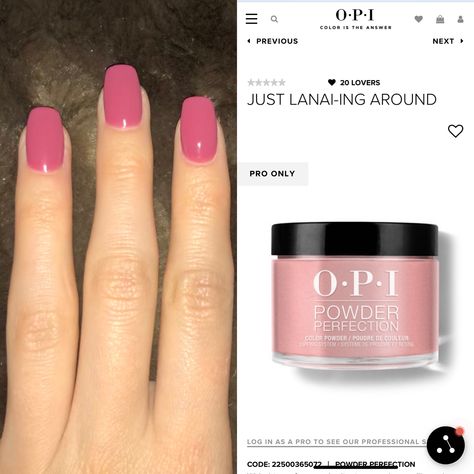 OPI Just Lanai-ing Around Dip Powder Mail Dip Color Ideas, Mauve Pink Dip Powder Nails, Opi Just Lanai-ing Around, Dip Polish Colors, Opi Dip Pink Colors, Best Opi Dip Colors, Opi Dip Powder Colors Winter, Opi Dip Powder Colors Pink, Pink Opi Dip Powder Nails