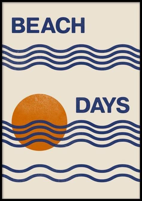 Cute Posters For Bedroom, Graphical Illustration, Picture Frame Inspiration, Kate Moross, Letras Cool, 90s Surf, Posters For Bedroom, Cute Posters, Bedroom Beach