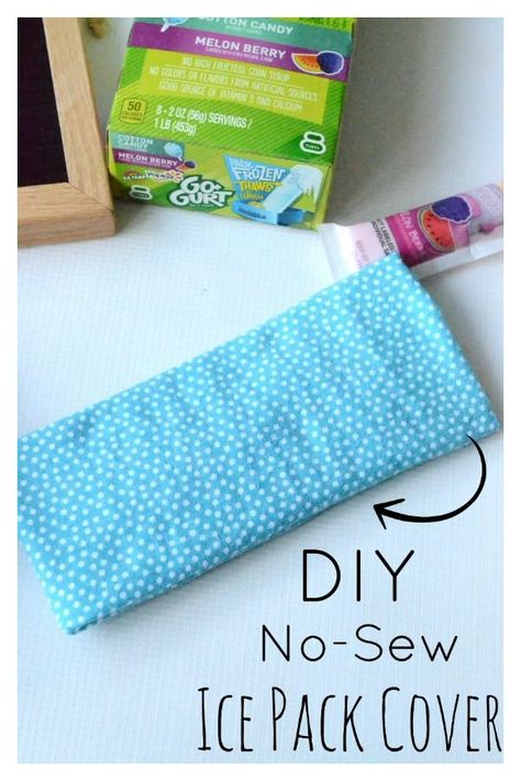 Headed back to school? Grab this simple tutorial for a quick and easy DIY no-sew ice pack cover to help keep cold things cold without getting other items in the lunch box wet! Plus, get the skinny on lots of deals at #Publix to stock up on before the school year starts! #ad #StockUpBTS #collectivebias Ice Pack Cover Diy, Diy Ice Packs For Injuries, Ice Pack Cover, Ice Packs For Coolers, Diy Ice Pack, Nurse Organization, Diy Lunch, Diy First Aid Kit, Diy Cooler