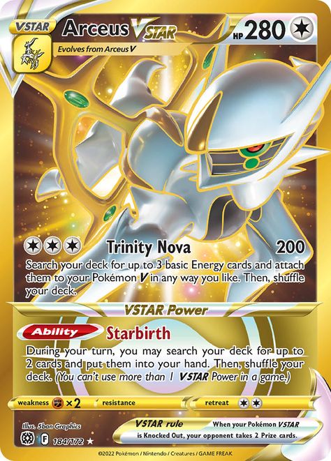 Arceus VSTAR · Brilliant Stars (BRS) #184 ‹ PkmnCards Rayquaza Pokemon, Pokemon Tcg Cards, Kartu Pokemon, All Pokemon Cards, Rare Pokemon Cards, Cool Pokemon Cards, Gold Pokemon, Shiny Pokemon, 카드 디자인