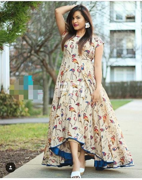 Beautiful kalamkari dress! Pattern - up and down Fabric- silk/ cotton Full customization All size available Kurta Designs For Women, Long Kurta Designs, Skirt Lehenga, Dress Crop Top, Frock Models, Kurtis Designs, Kalamkari Dresses, Erica Fernandes, Sari Design