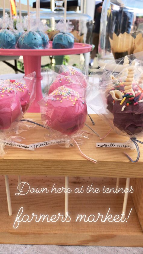 Farmers market cake pops for Mother’s Day Farmers Market Cake Pops, Farmers Market Cake, Summer Cake, Cookie Business, Vendor Booth, Pop Up Market, Cafe Ideas, Summer Cakes, Cake Inspiration