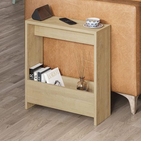 Art Sideboard, Narrow Side Table, Living Room Organization, Living Room End Tables, Furniture Side Tables, Modern Side Table, Table With Storage, End Tables With Storage, Minimalistic Design