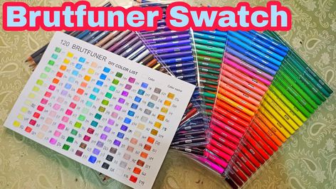 I'm swatching Brutfuner Oil Colored Pencil one by one 120 counts and my review about this product is it worth buying, is the quality good? Watch the video and stay tuned. Brutfuner 120 Color Chart, Brutfuner Colored Pencils, Oil Colored, Color Swatch, Colour List, Colored Pencil, Color Names, Color Chart, Join Me