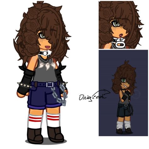 Gacha Club Mrs Afton, Gacha Curly Hair Ideas, Curly Hair Gacha Club, Paint Lips, Afton Gacha, Fnaf Gacha, Gacha Characters, Fnaf Oc, Michael Afton