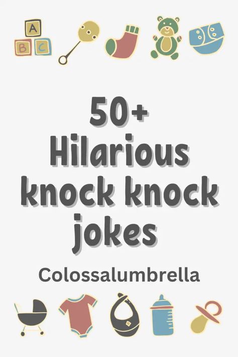 Get ready for some belly laughs with our collection of 50+ knock knock jokes for toddlers! These hilarious jokes are perfect for little ones who are just starting to develop their sense of humor. From silly one-liners to playful puns, our collection is sure to bring smiles to the whole family. Share the fun and make some memories with your little ones. Click here to check out our hilarious knock knock jokes for toddlers! Toddler Jokes, Mommy Tips, Hilarious Jokes, Better Parent, Belly Laughs, One Liner, Fun Time, Parenting Tips, Parenting Hacks