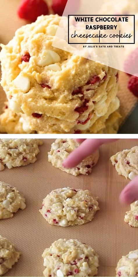 Copycat Subway Cookies, Subway Cookies, Raspberry Cheesecake Cookies, Biscotti Cheesecake, White Chocolate Raspberry Cheesecake, Raspberry White Chocolate, Chocolate Raspberry Cheesecake, Easy Christmas Cookie Recipes, Cookie Exchange Party