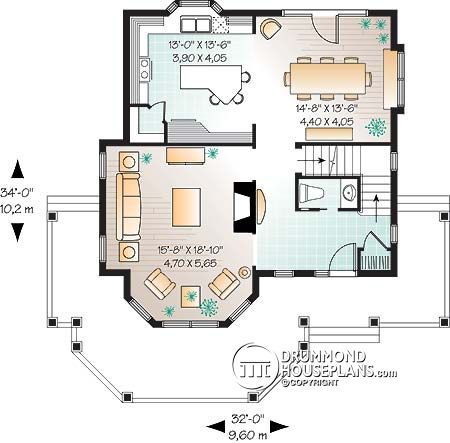 Small Victorian Homes Floor Plans, Victorian House Plans, Drummond House Plans, Luxury Plan, Monster House Plans, Farmhouse Style House Plans, Country Style House Plans, Country House Plan, Farmhouse House