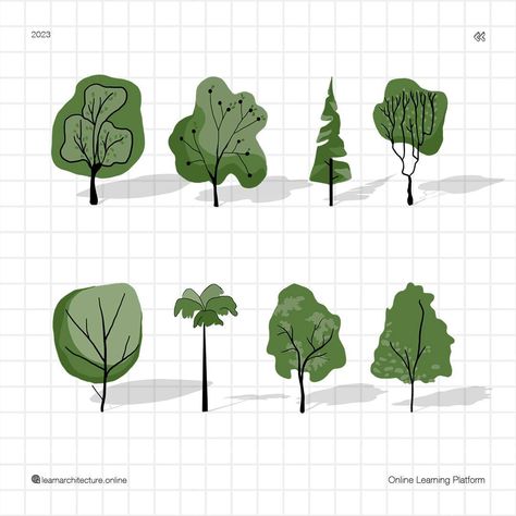 Urban Spaces Design, Tree Cutout, Tree Shadow, Tree Collage, Scale Figures, Top Architects, Architecture Graphics, Tree Graphic, Homescreen Wallpaper