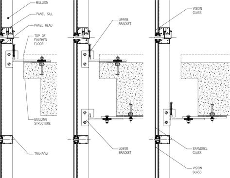 Facade Engineering, Wall Section Detail, Curtain Wall Detail, Curtain Walls, Wall Detail, Facade Material, Contemporary Curtains, Cladding Systems, Glass Curtain Wall